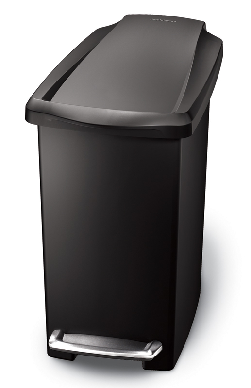 Pedaalemmer Slim 10 liter zwart - VB 007373