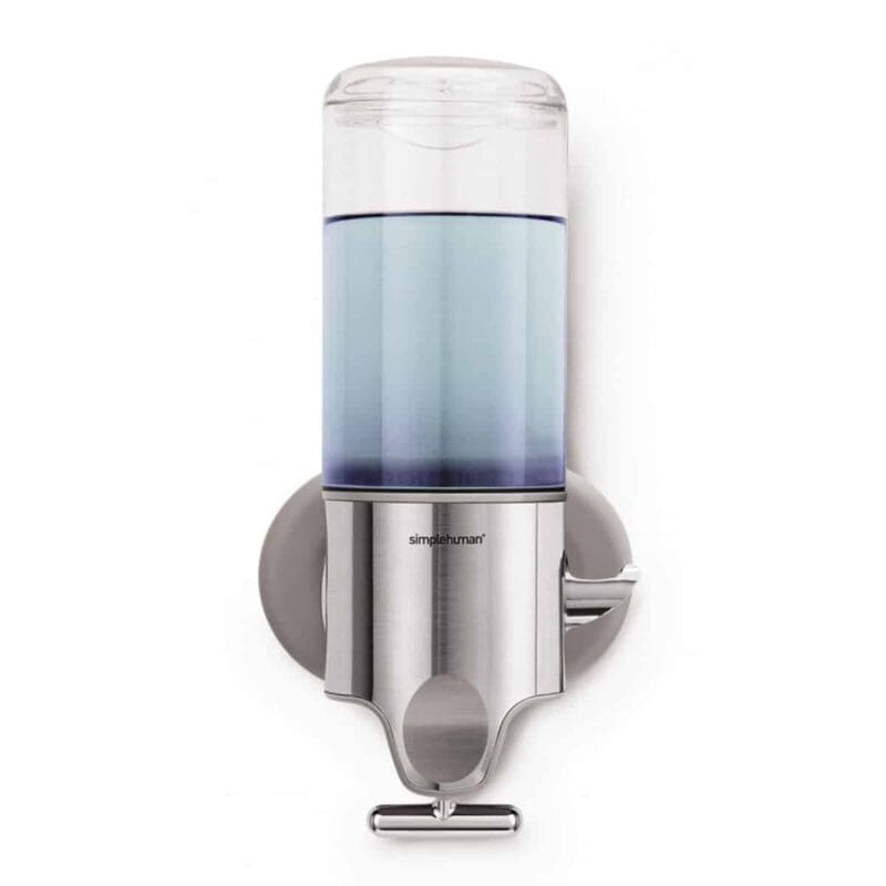 Wand Zeepdispenser Single RVS, transparant - VB 009438