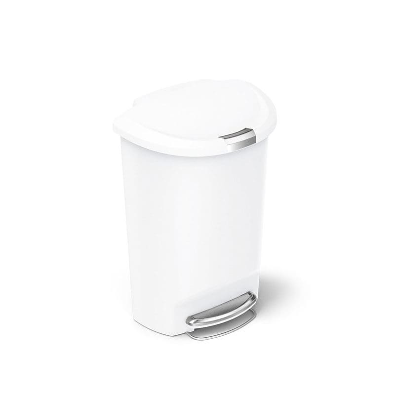 Afvalemmer Half Rond 50 liter Wit - VB 011141