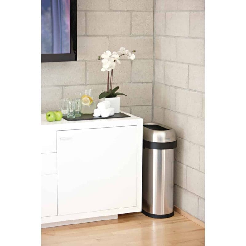 Afvalemmer Bullet Open Slimline 50 liter mat RVS - VB 013442 - Afbeelding 2