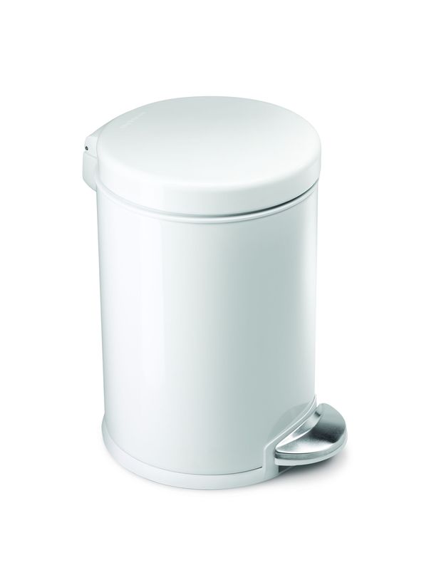 Simplehuman Pedaalemmer Rond 3 liter wit - VB 014630