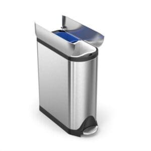 Pedaalemmer Butterfly Recycler 2 x 20 liter mat RVS - VB 015637 - Afbeelding 3