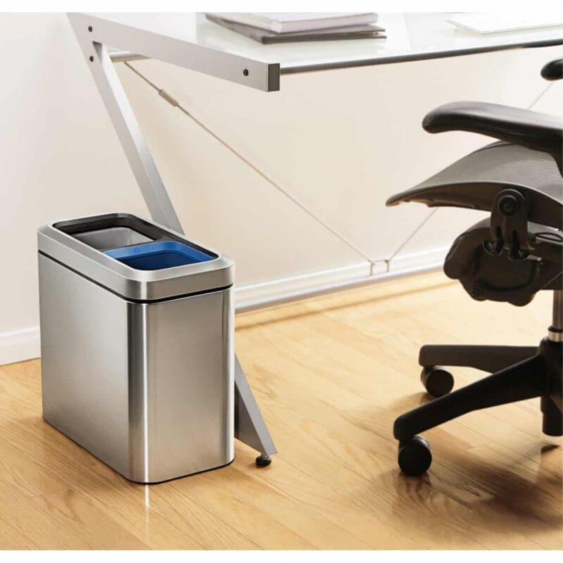 Slim Open Recycler 2x10 liter mat RVS - VB 016689 - Afbeelding 4