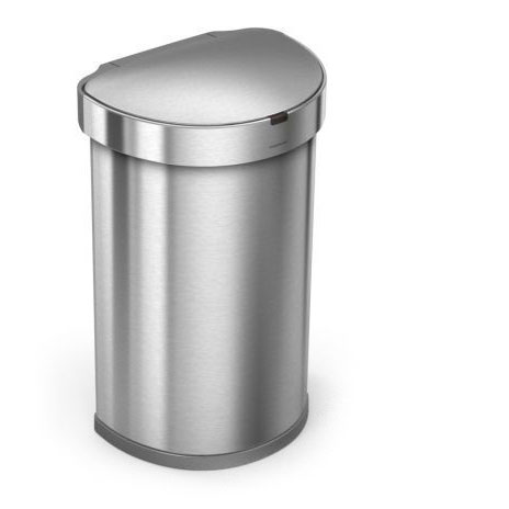 Sensor bin halfrond 45 liter Zilver - VB 017389