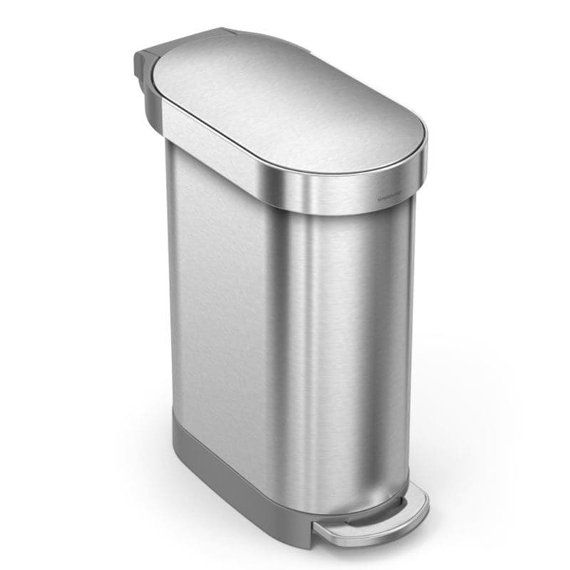 Slimline Pedaalemmer 45 liter Zilver - VB 020051