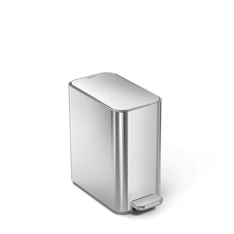Afvalbak Slim Liner Pocket 5 liter Zilver - VB 025742