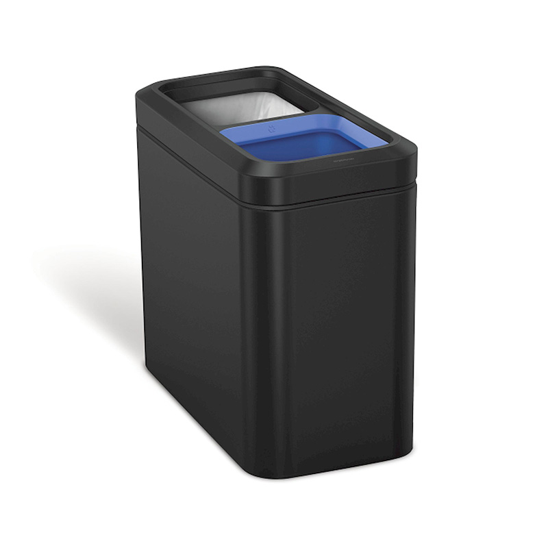 Afvalbak Profile Open Recycler 10 + 10 liter Zwart - VB 026046