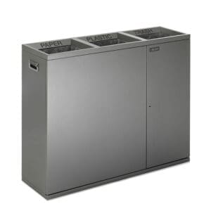 Afvalscheidingsstation 3x75,7 liter metallic zilver - VB 002089 - Afbeelding 4
