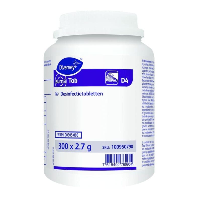 Desinfectietabletten Suma Tab D4 pot 300 Tabs - 55479