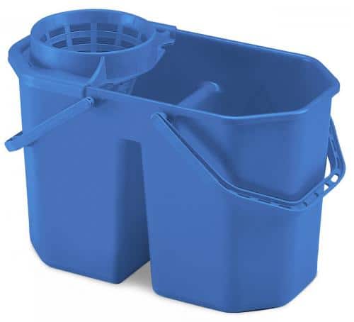Dubbele mopemmer 15L incl. korf blauw - 10161400