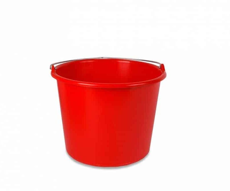Emmer met beugel en maatverdeling 12L rood - 10100502