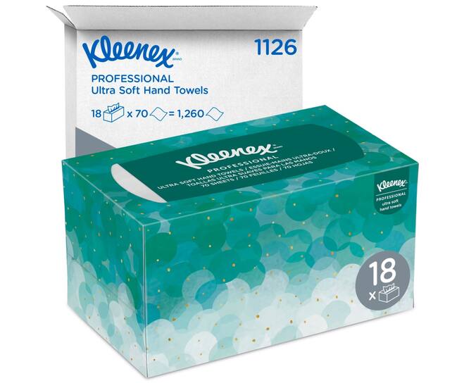 Kleenex® handdoek Ultra Soft Pop-Up 1-laags wit 1260st - 1126