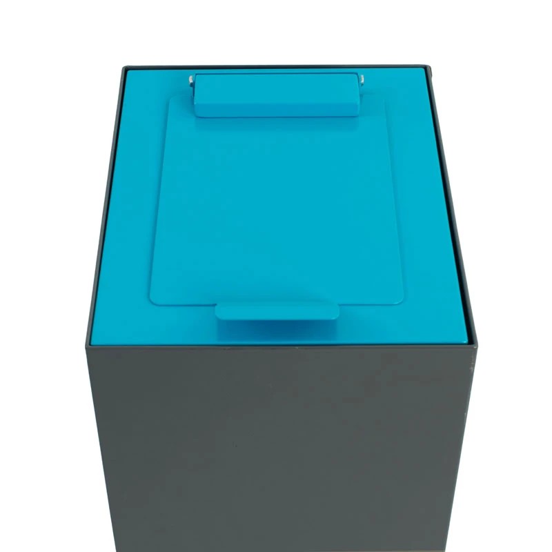 Top met klepdeksel voor modulaire afvalscheidingsunit 60 liter blauw - VB 207541