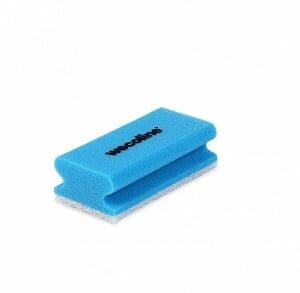 Schuurspons met handgreep blauw en wit vlies - 13060000