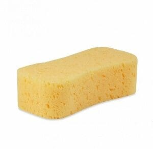 Autospons jumbo getailleerd 22x11,6x6,5cm geel - 13060341