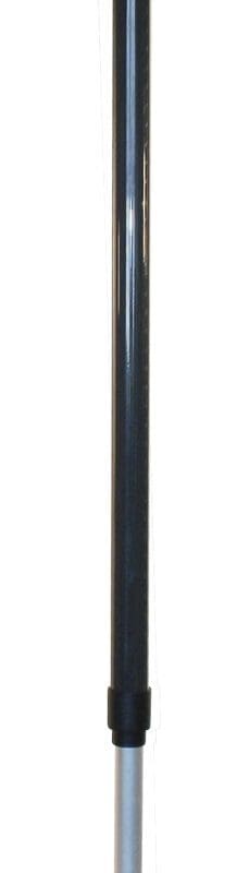 Ergonomische telescoopsteel van aluminium met draaibare kop 90-160cm zwart - 3030700