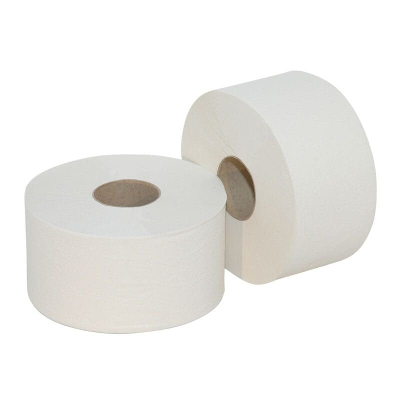 Mini jumborol cellulose 180m 2-laags wit 12 rol/pk - 6598516
