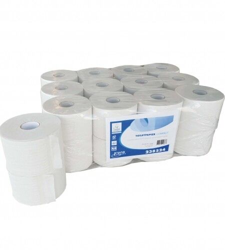 Compact toiletrol recycled Tissue 2-laags 100mtr 24rol/pk - 238224