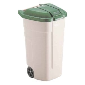 Mobiele container basis 110 liter beige - VB 002901 - Afbeelding 3