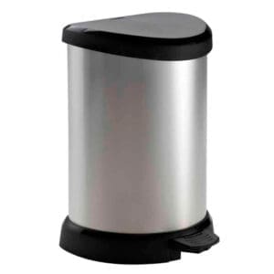 Pedaalemmer Decobin 15 liter zilver, zwart - VB 120005 - Afbeelding 3
