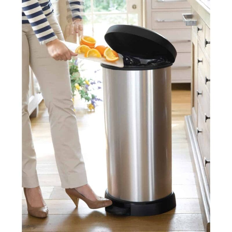 Pedaalemmer Decobin 40 liter zilver, zwart - VB 150002 - Afbeelding 2