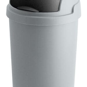 Roll Bulletbin 50 liter zilver, zwart - VB 393100