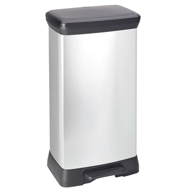 Pedaalemmer Decobin Duo 23+23 liter zilver, zwart - VB 680008
