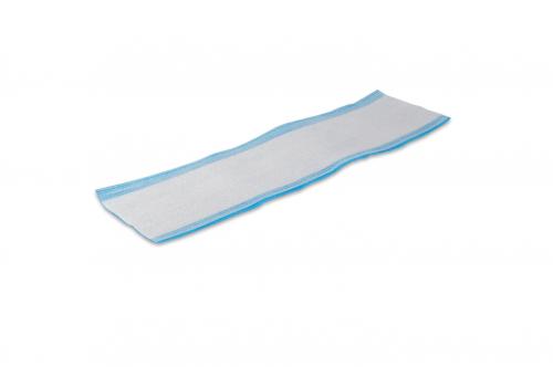 Disposable vlakmop met velcro 42x12cm blauw - 4046000
