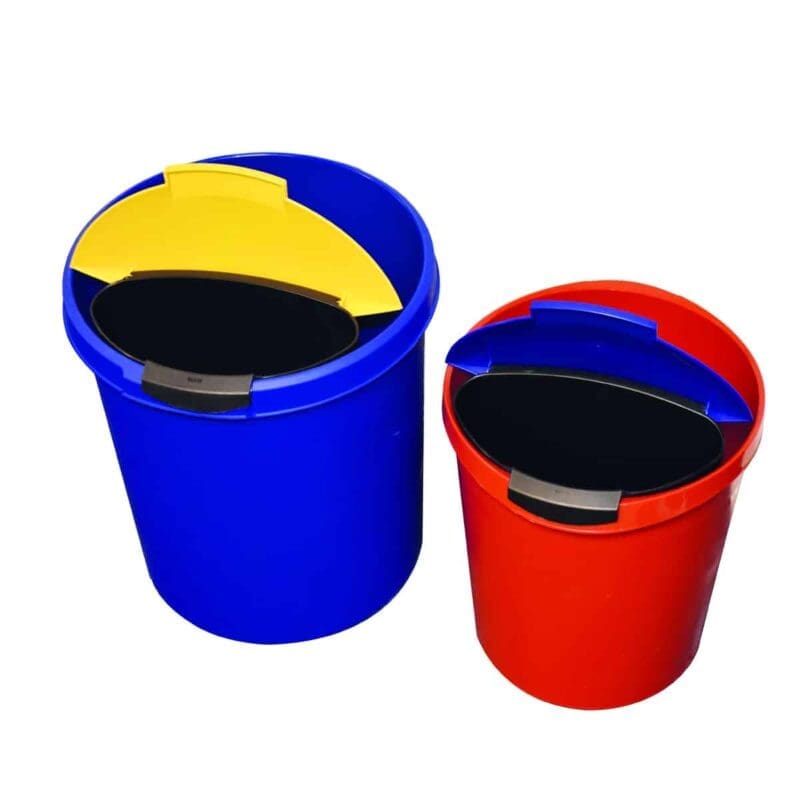 Ronde papierbak 18 liter rood - VB 494900 - Afbeelding 4