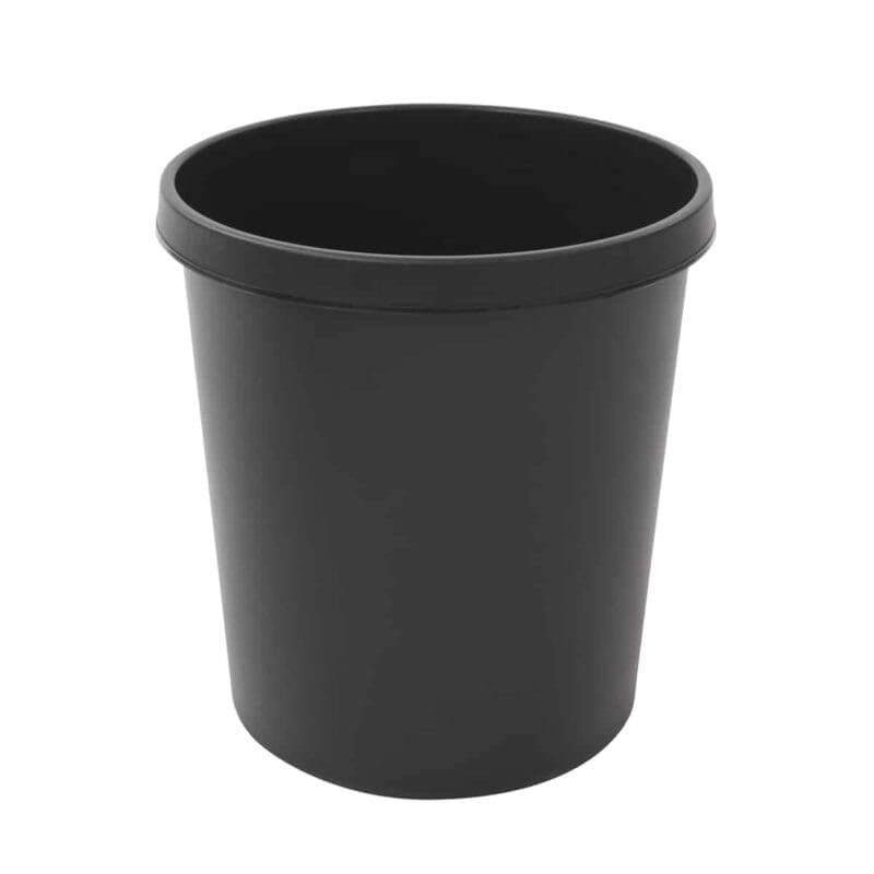 Ronde papierbak 18 liter zwart - VB 494900