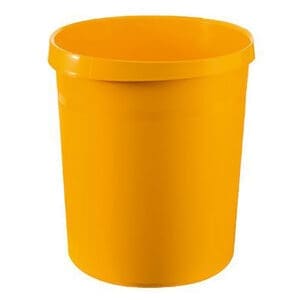 Kunststof papierbak 18 liter geel - VB 090064