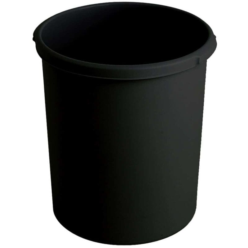 Kunststof papierbak 30 liter zwart - VB 201834