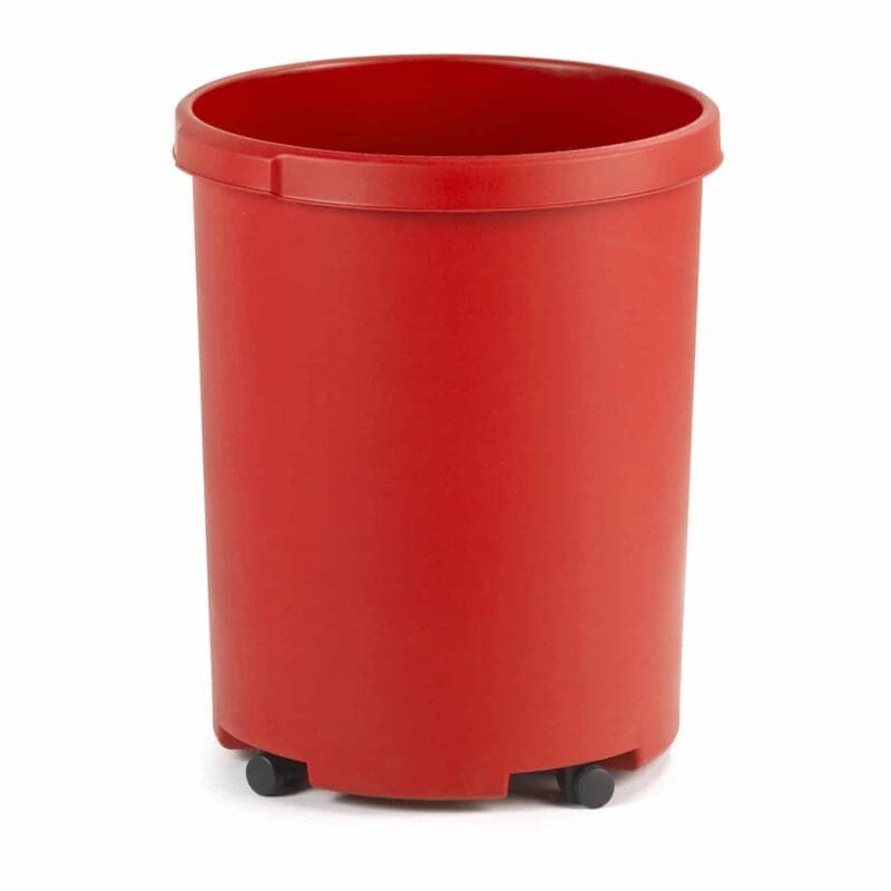 Ronde papierbak 50 liter rood - VB 001836 - Afbeelding 2
