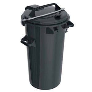 Kunststof afvalbak 50 liter donkergrijs - VB 500100