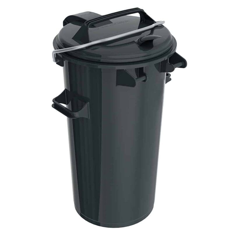 Kunststof afvalbak 50 liter donkergrijs - VB 500100