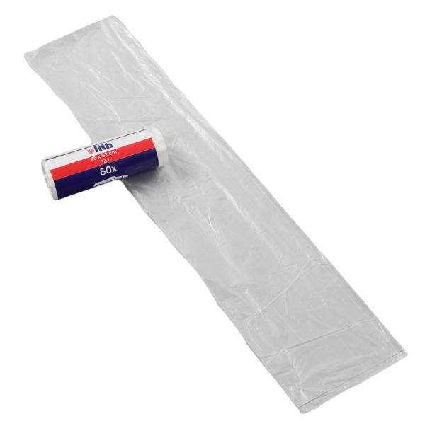 Afvalzak 50x60cm wit 15my - 20x50/ds - 410461