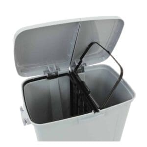 Pedaalemmer Divided Dustbin grijs - VB 004297