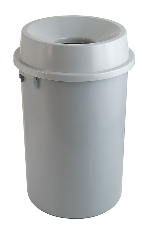 Kunststof afvalbak met open top 60 liter grijs - VB 200660
