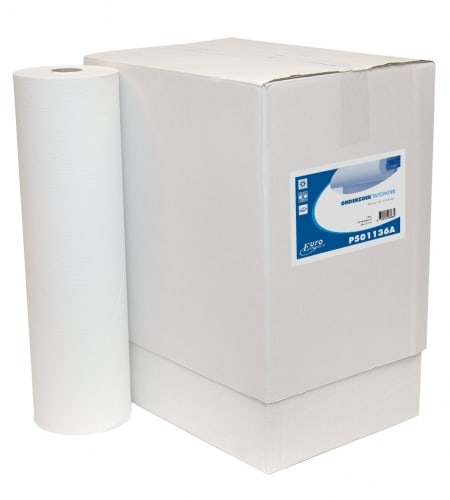 Onderzoek tafelpapier 1-laags 150mx50cm wit geperforeerd - 501136
