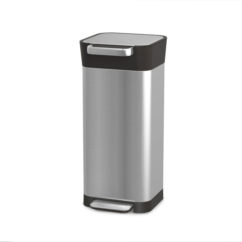 Intelligent Waste Titan Slim 20 liter mat RVS, zwart - VB 300376