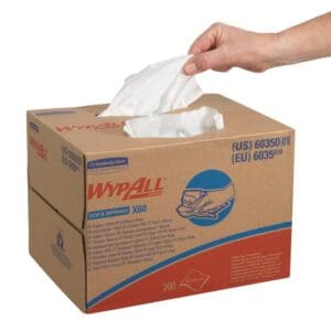 WypAll® doek X60 Hydroknit® 1-laags draagdoos wit 200st/ds - 6035 - Afbeelding 3