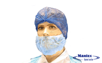 Mantex Baardmasker PP Non-woven blauw 2000/ds - 60404