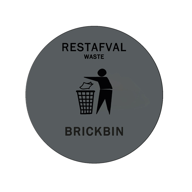 Forex Afvalstroomsticker Rest grijs - VB 362366