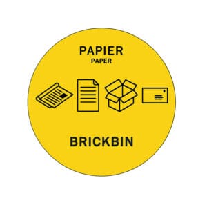 Forex Afvalstroomsticker Papier BE geel - VB 384336 - Afbeelding 2