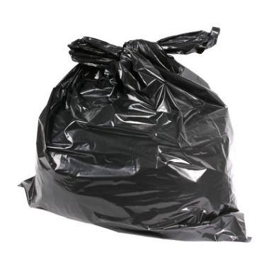 Afvalzak LDPE 80x110cm Zwart 60my 10x10/ds - 6598724