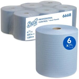 Scott® handdoekrol Airflex® 1-laags blauw 304mtr/20cm -  6668