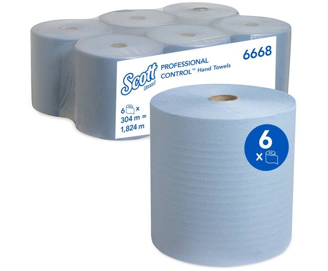 Scott® handdoekrol Airflex® 1-laags blauw 304mtr/20cm -  6668