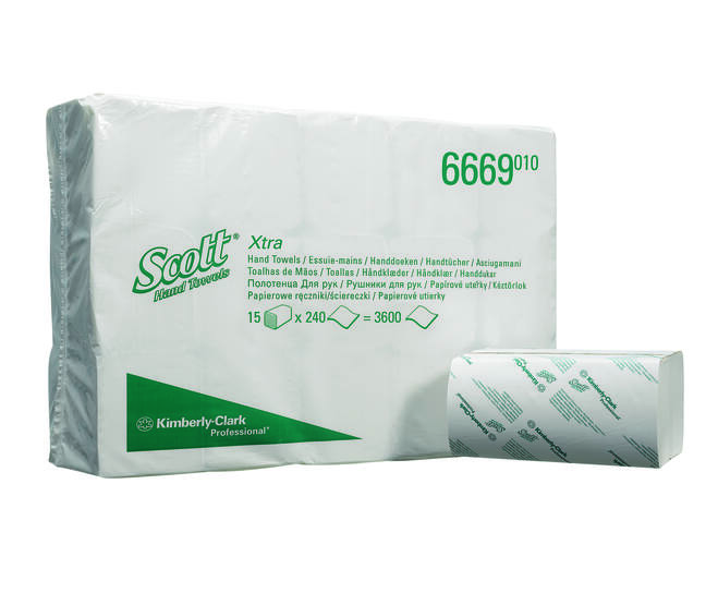 Scott® handdoek Control Xtra Airflex® I-vouw 1-laags wit 3.600st/doos - 6669