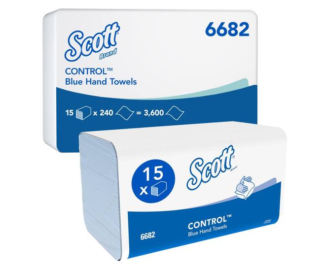 Scott® handdoek Xtra Airflex® I-vouw 1-laags blauw 15x240st - 6682