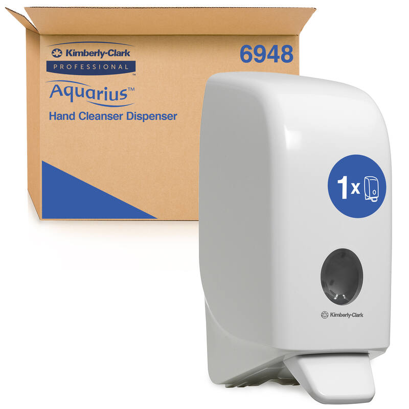 Aquarius® handreiniger dispenser, 1ltr cassette, wit, 235x116x110mm - 6948